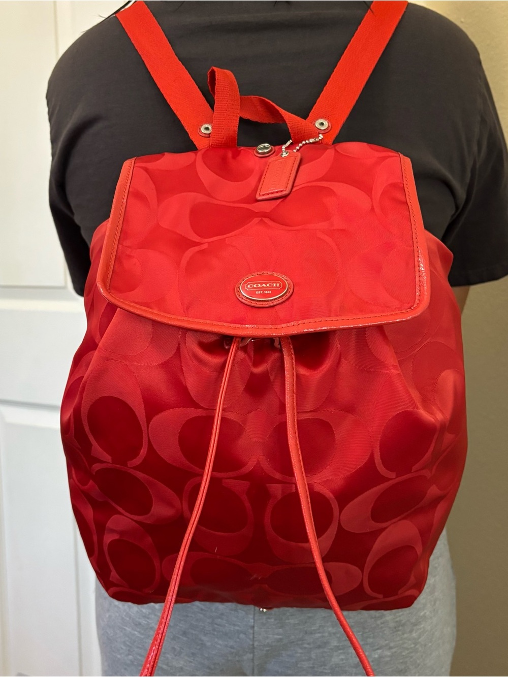 Coach backpack red🎒 - Picture 8 of 9
